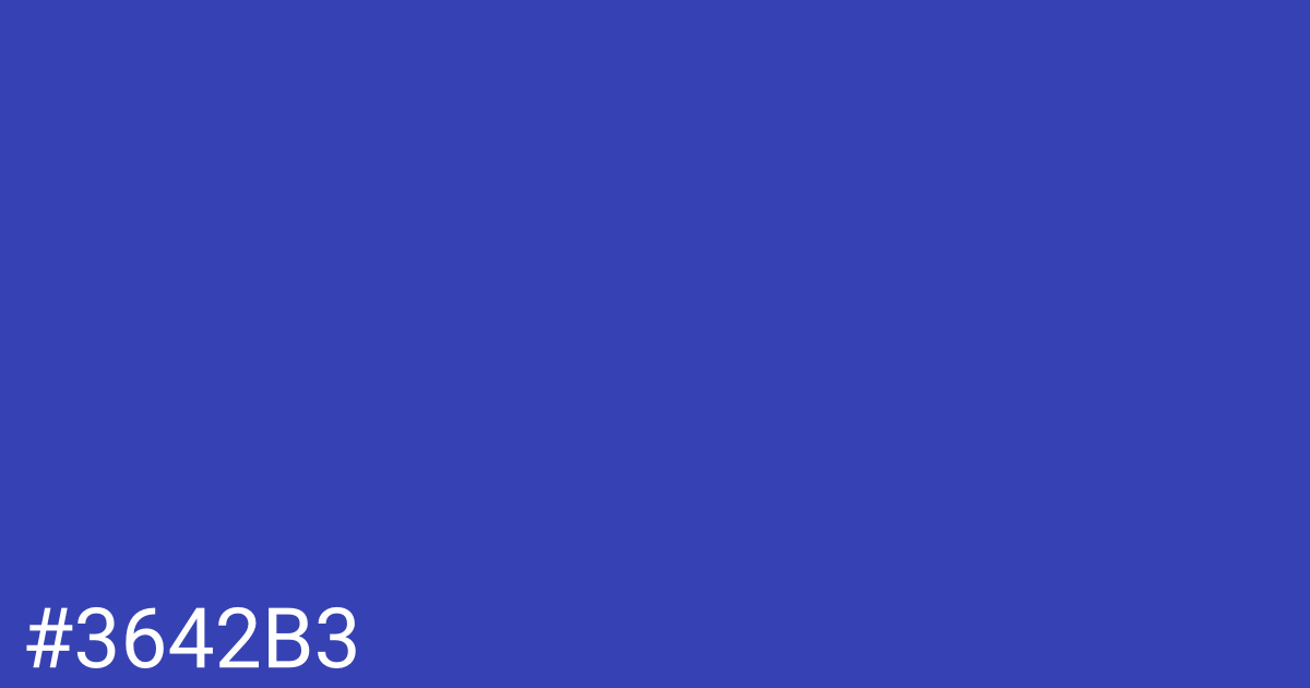 Hex color #3642b3 graphic