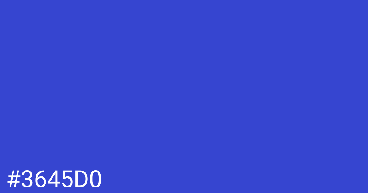 Hex color #3645d0 graphic