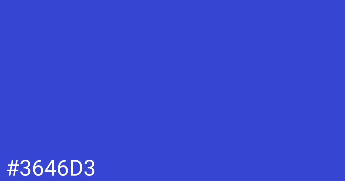 Hex color #3646d3 graphic