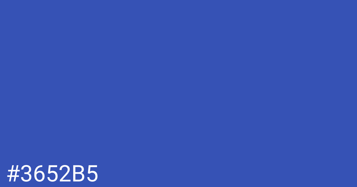 Hex color #3652b5 graphic