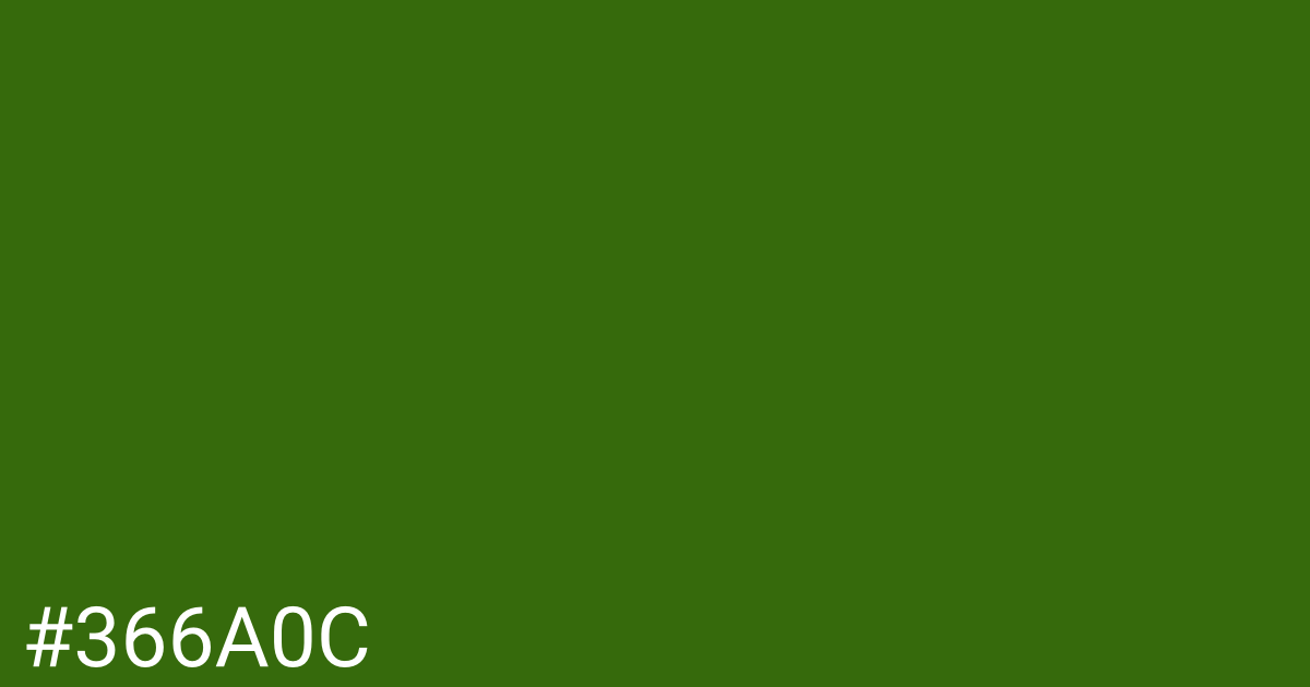Hex color #366a0c graphic