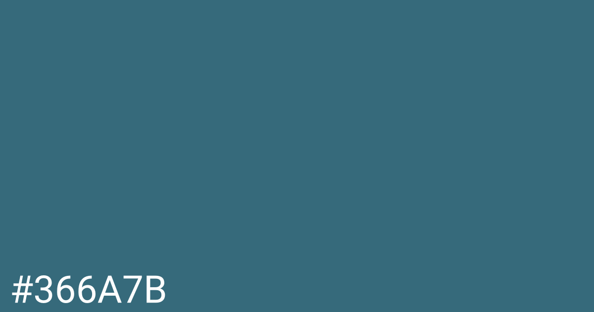 Hex color #366a7b graphic