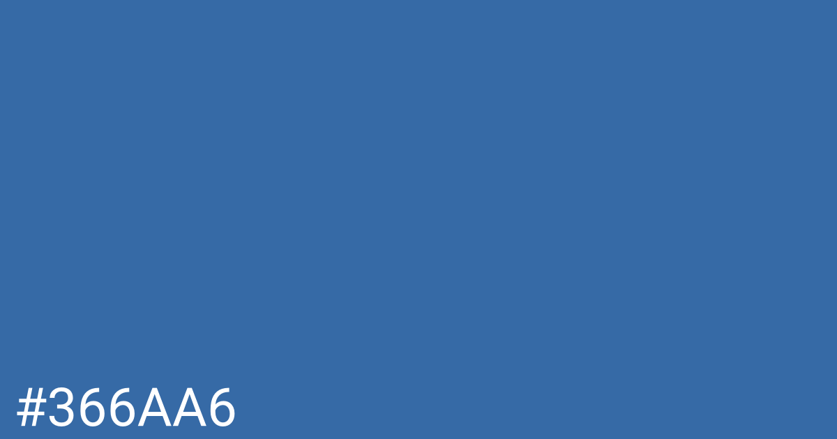 Hex color #366aa6 graphic