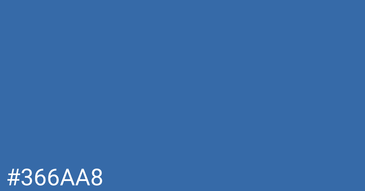 Hex color #366aa8 graphic