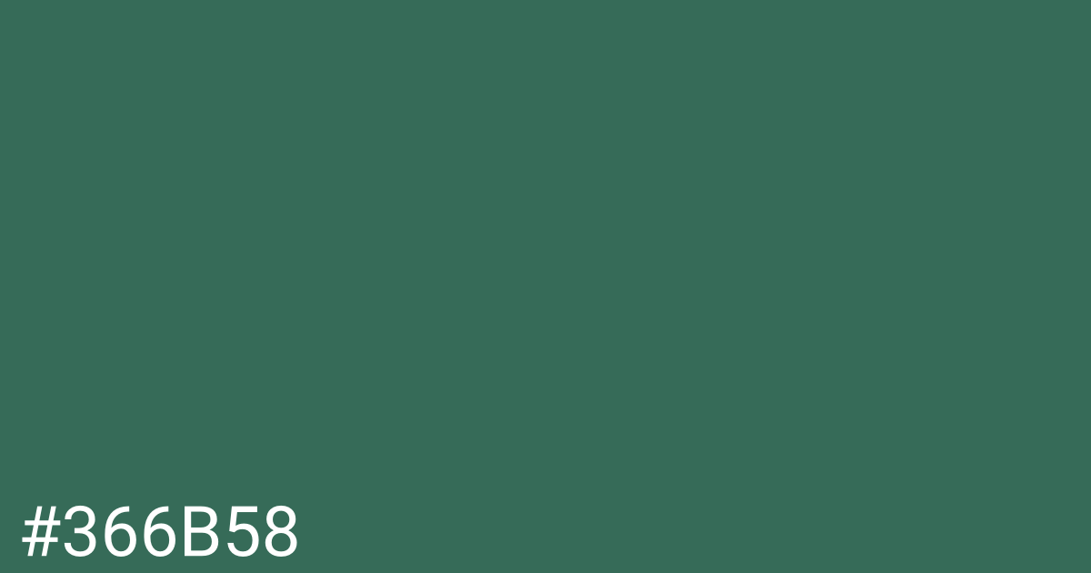 Hex color #366b58 graphic