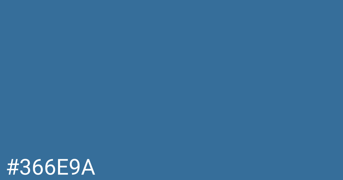 Hex color #366e9a graphic