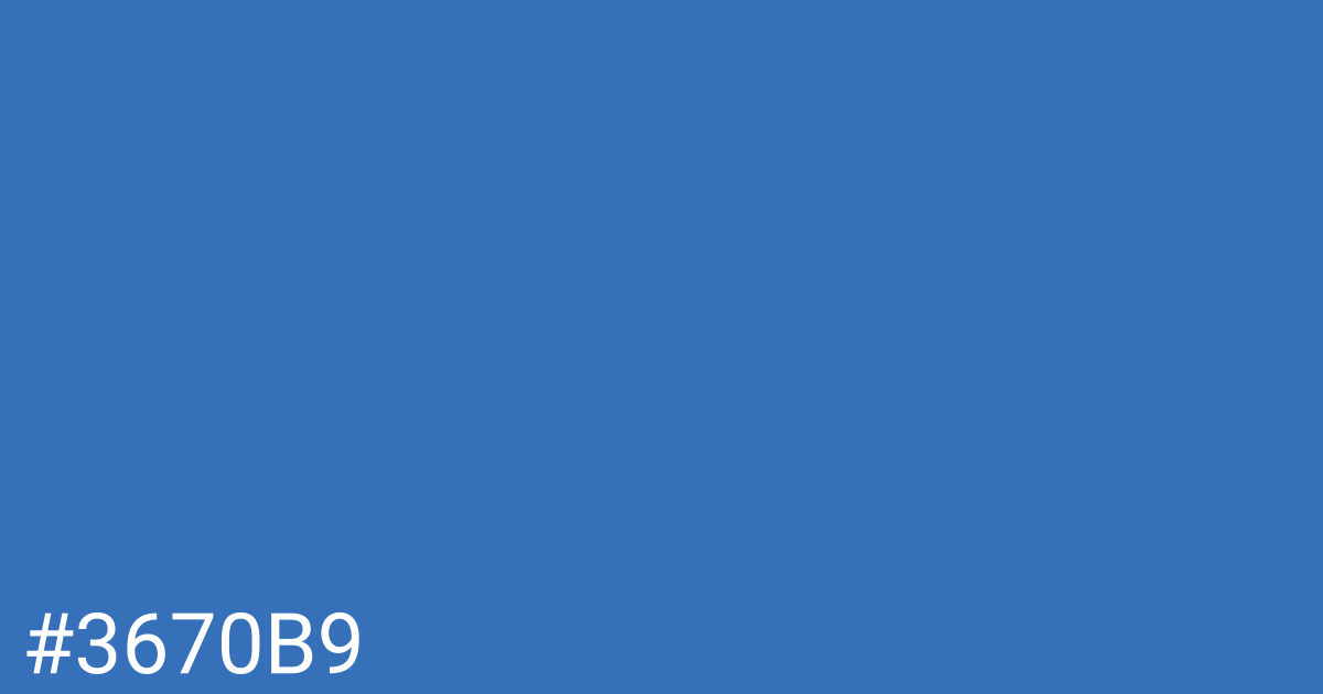 Hex color #3670b9 graphic