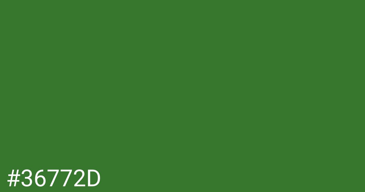 Hex color #36772d graphic