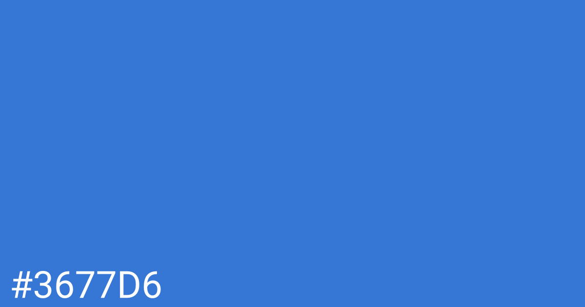 Hex color #3677d6 graphic