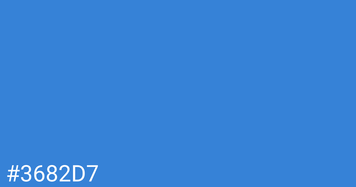 Hex color #3682d7 graphic