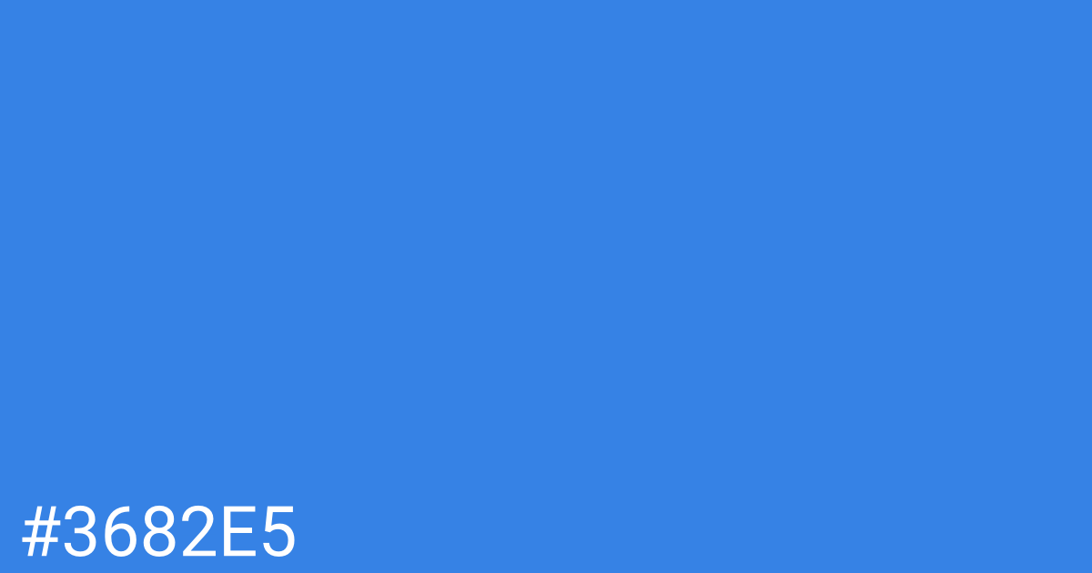 Hex color #3682e5 graphic
