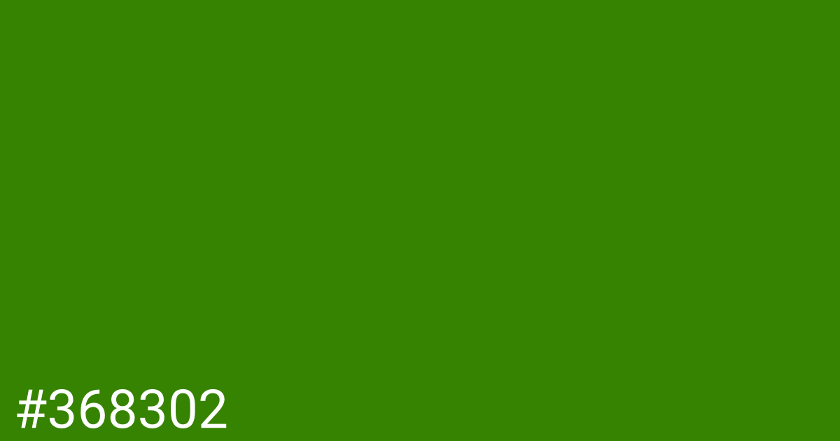 Hex color #368302 graphic