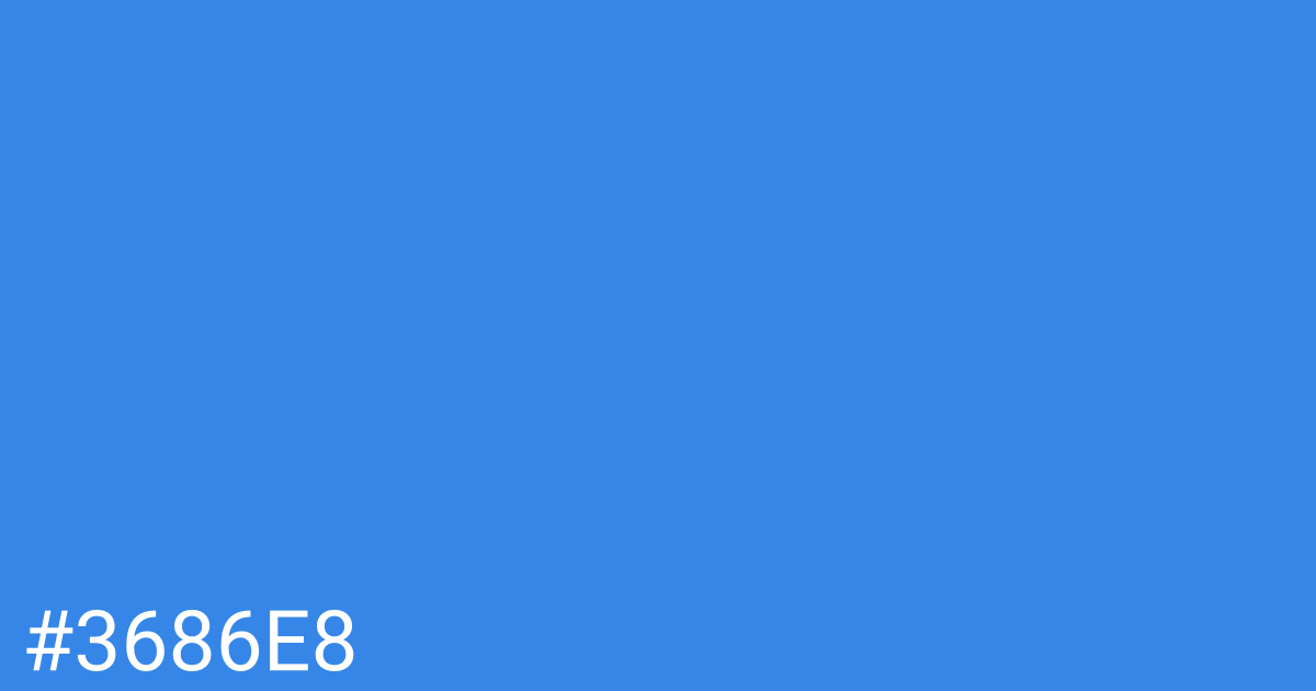 Hex color #3686e8 graphic