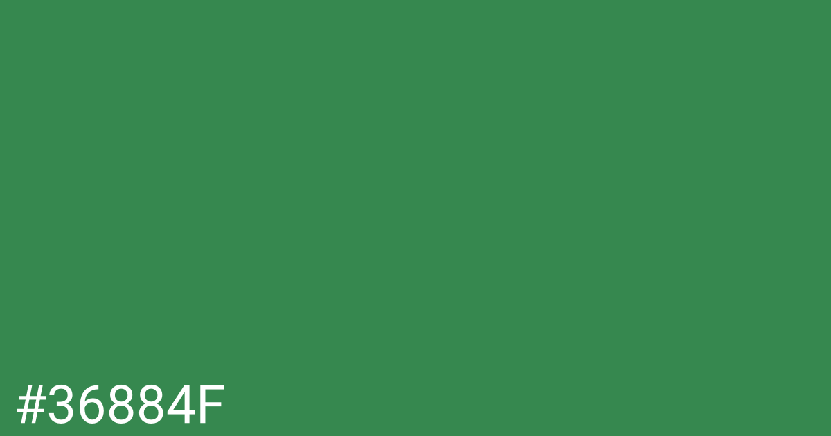 Hex color #36884f graphic