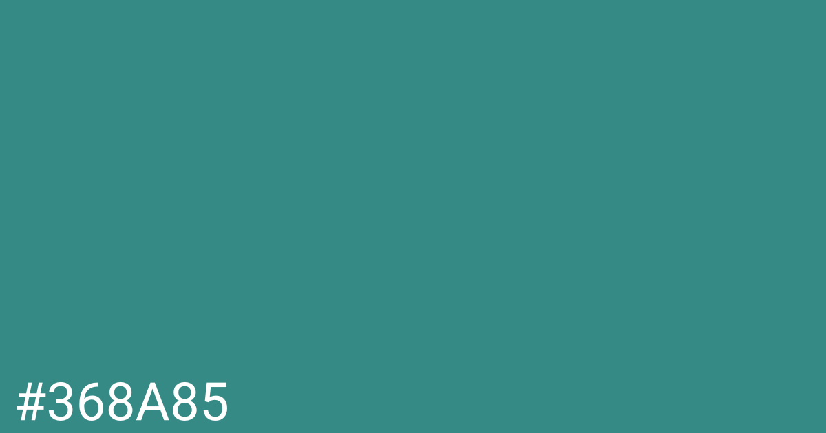 Hex color #368a85 graphic