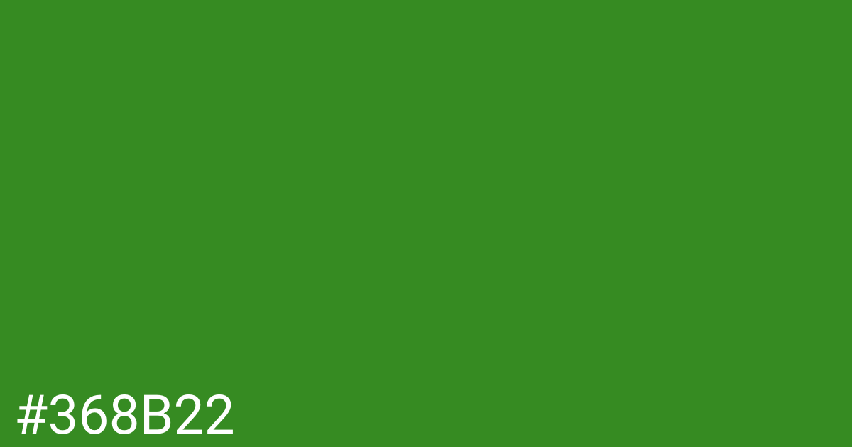 Hex color #368b22 graphic