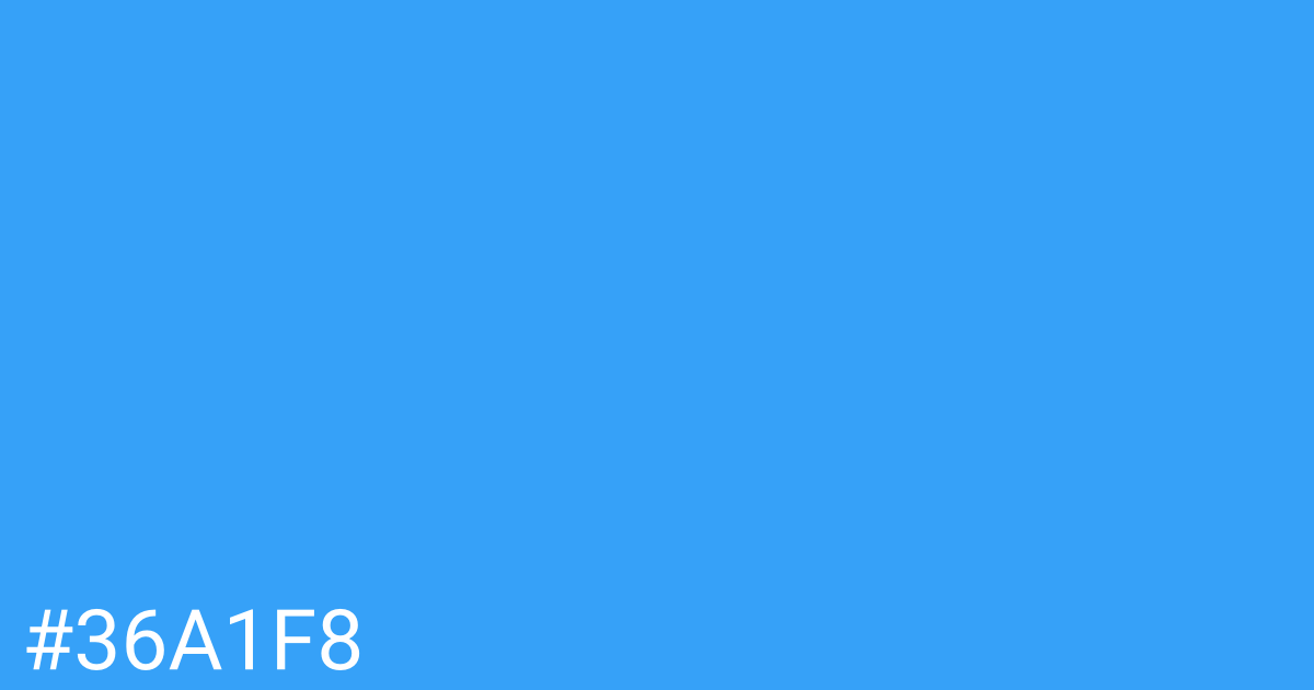 Hex color #36a1f8 graphic