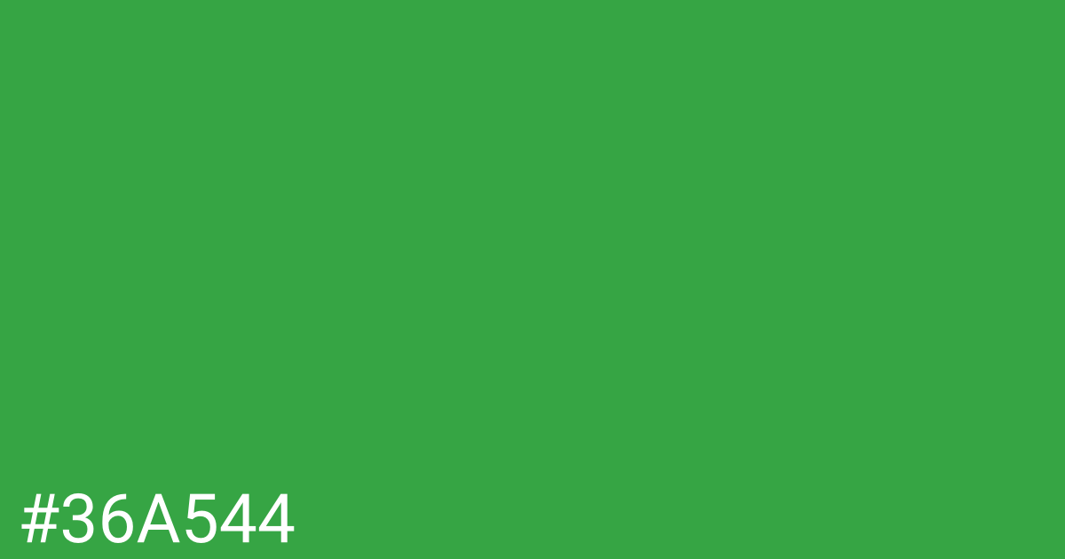 Hex color #36a544 graphic