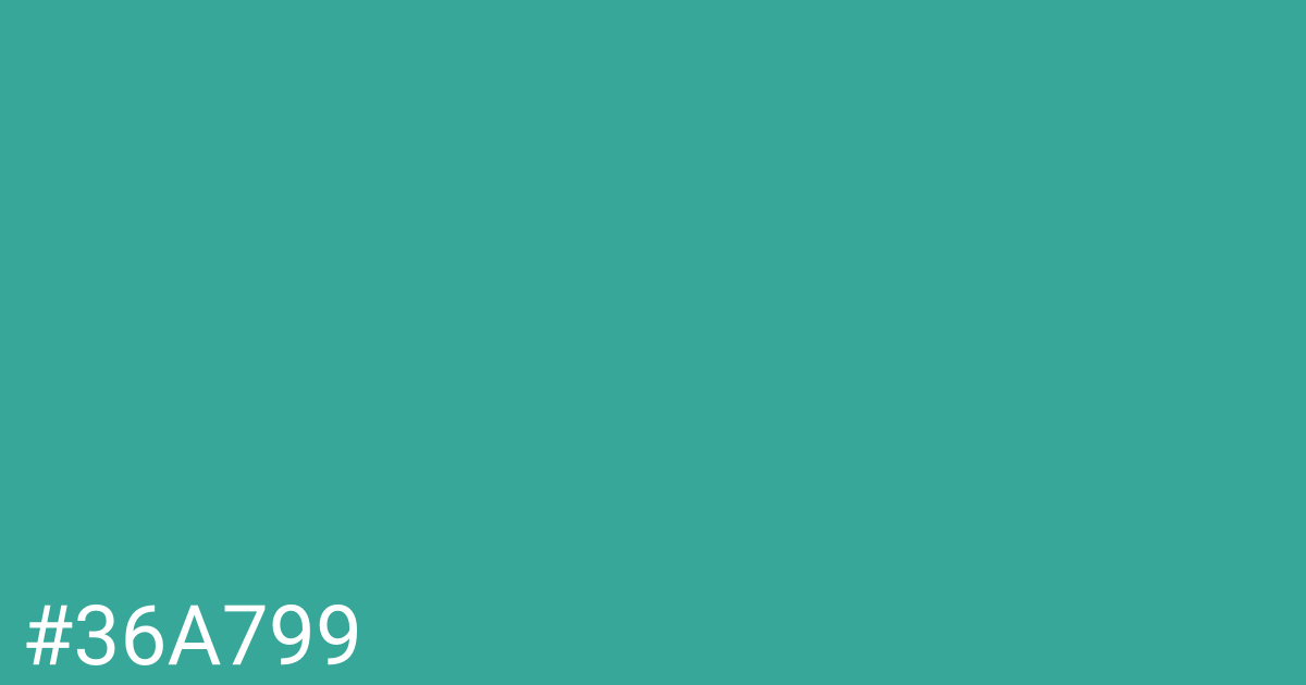 Hex color #36a799 graphic
