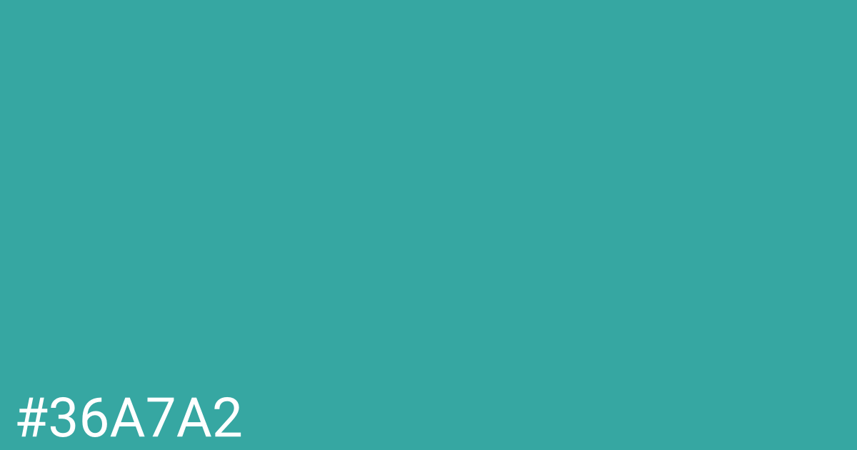 Hex color #36a7a2 graphic