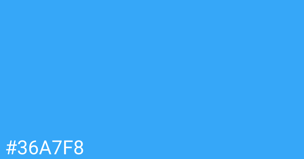 Hex color #36a7f8 graphic