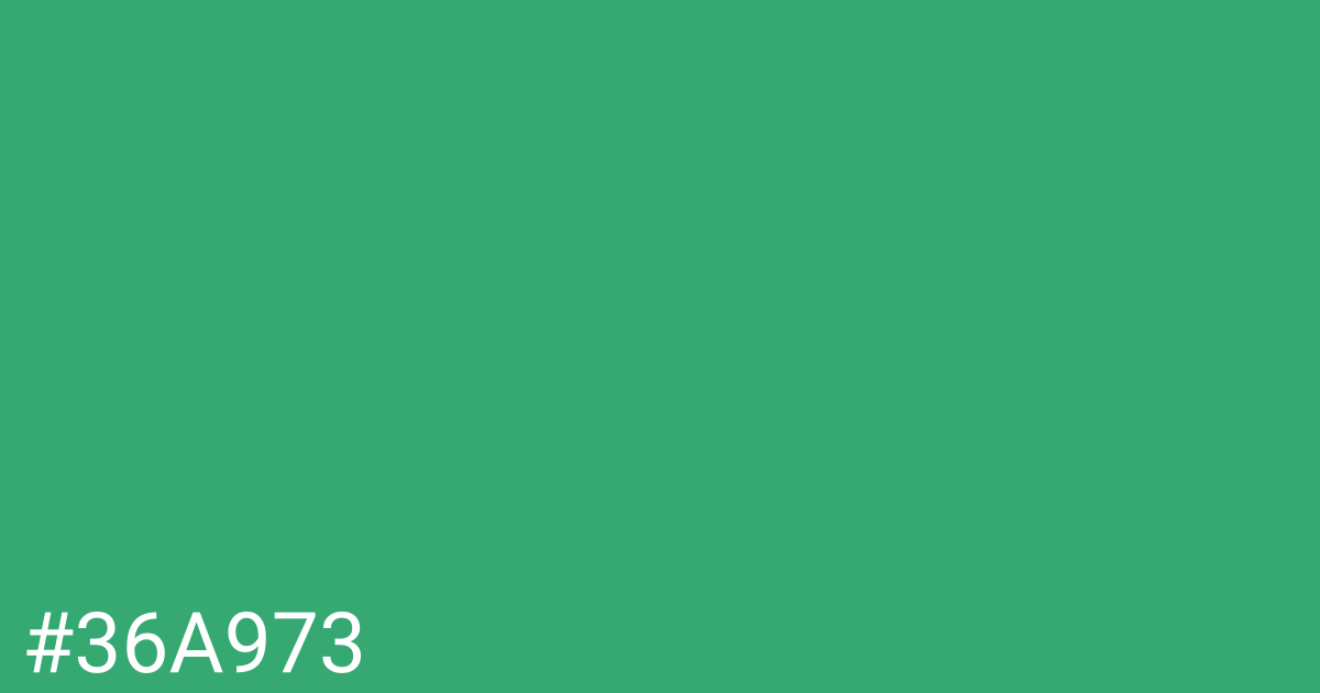 Hex color #36a973 graphic