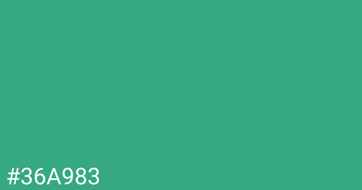 Hex color #36a983 graphic