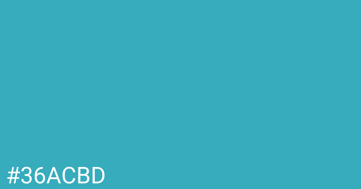 Hex color #36acbd graphic