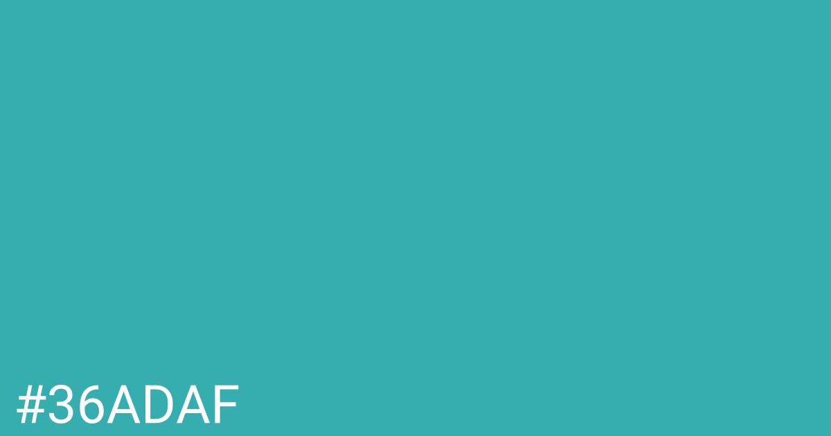 Hex color #36adaf graphic