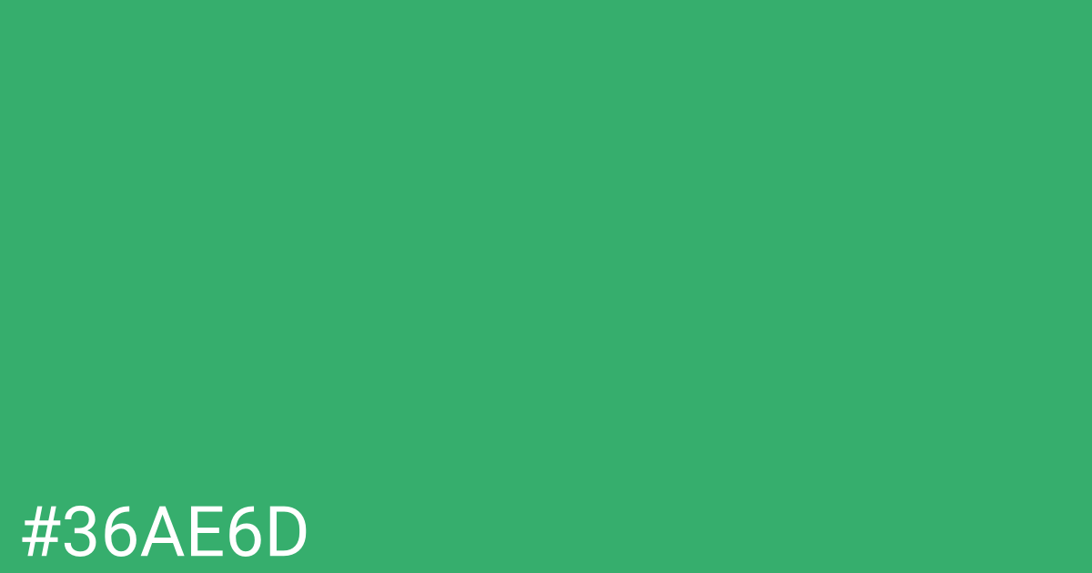 Hex color #36ae6d graphic