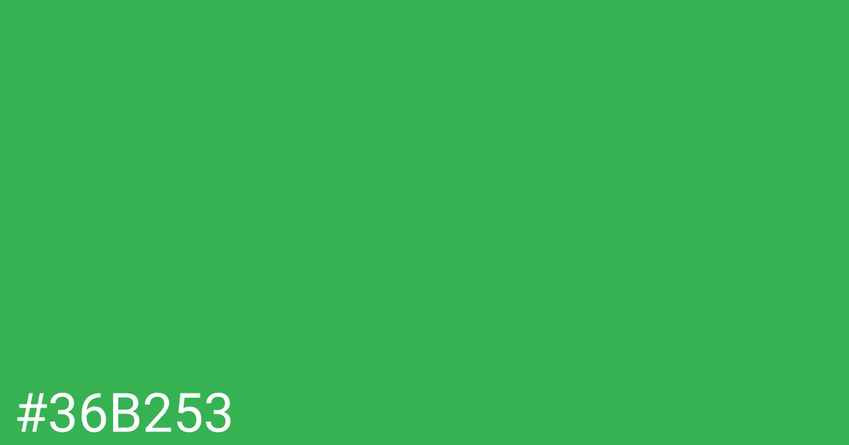 Hex color #36b253 graphic