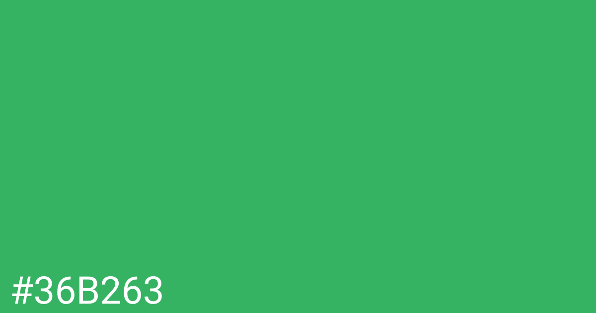 Hex color #36b263 graphic