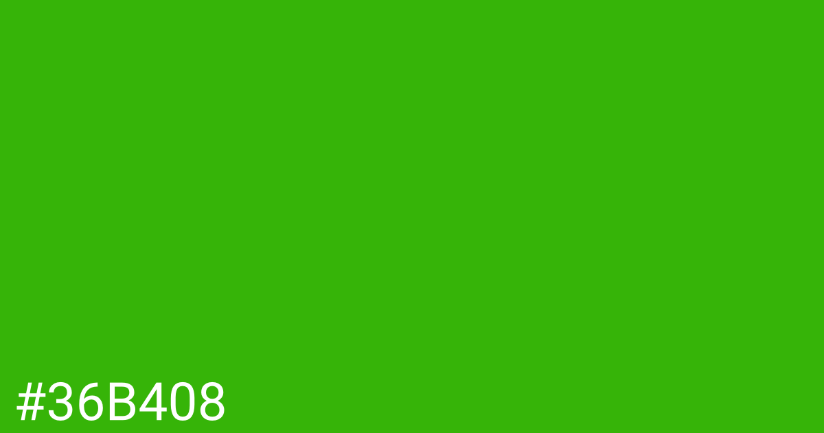 Hex color #36b408 graphic