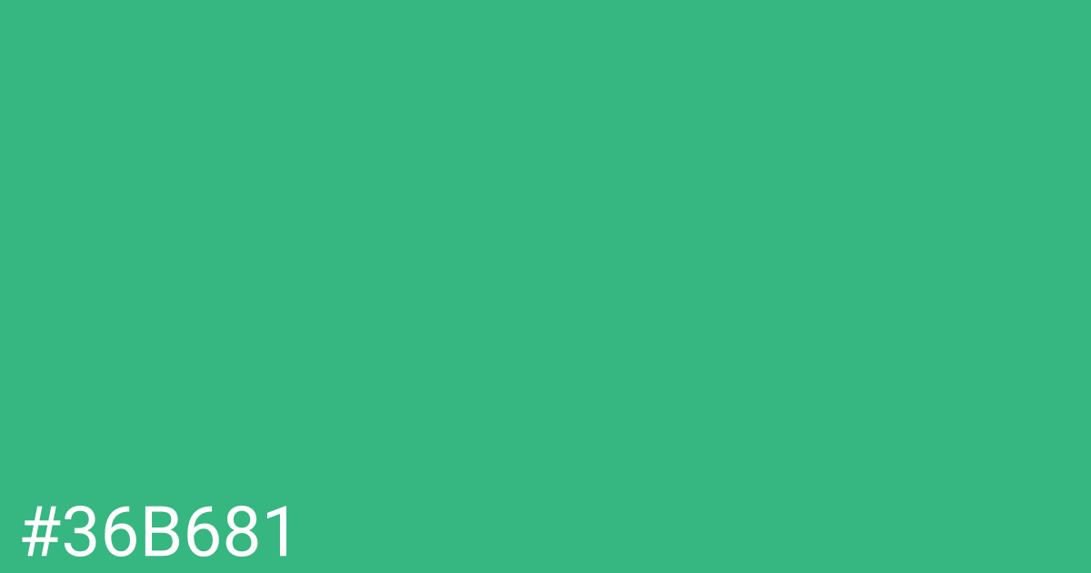 Hex color #36b681 graphic