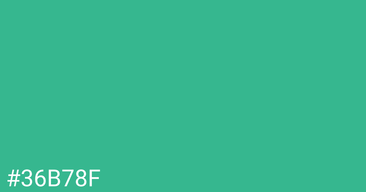 Hex color #36b78f graphic