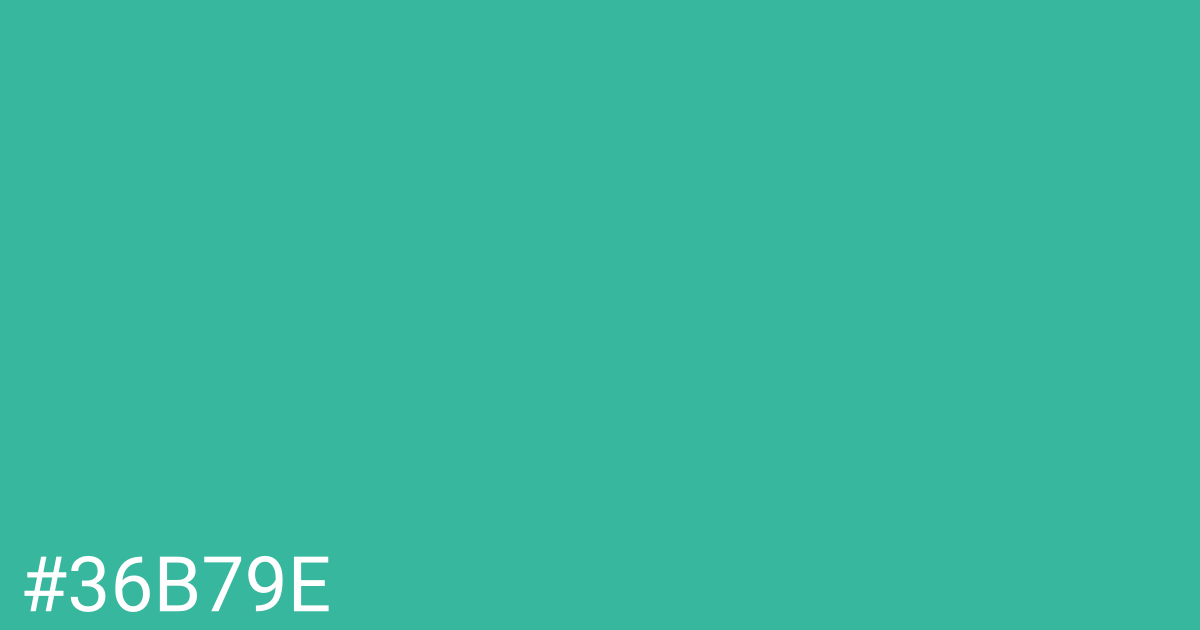 Hex color #36b79e graphic