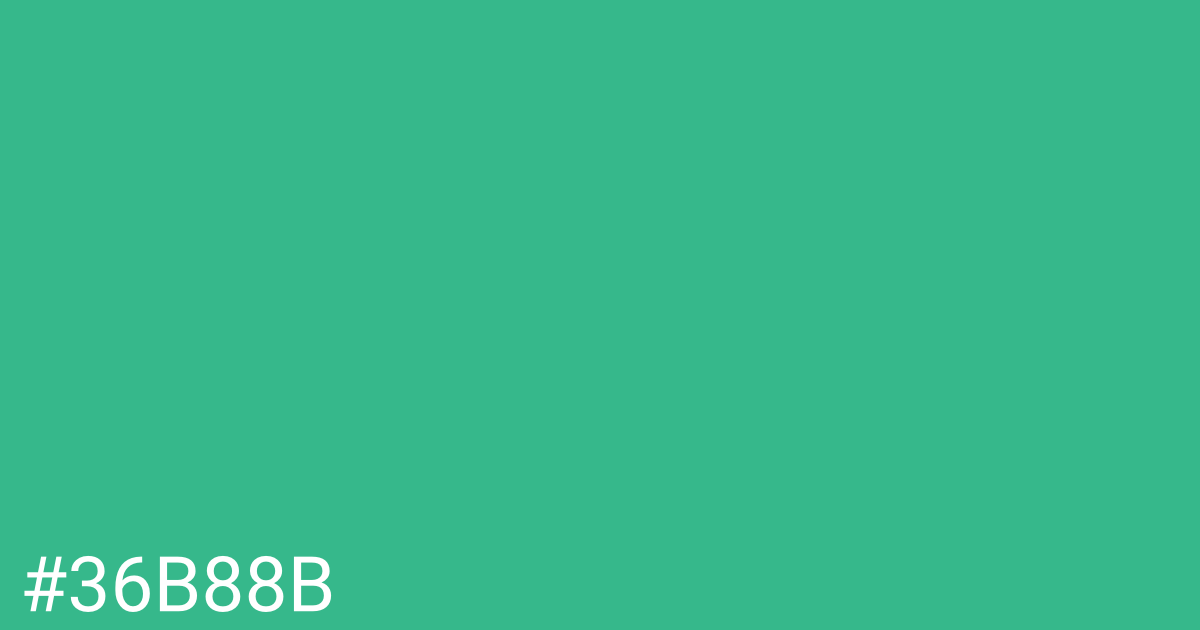 Hex color #36b88b graphic