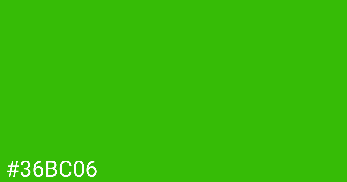 Hex color #36bc06 graphic