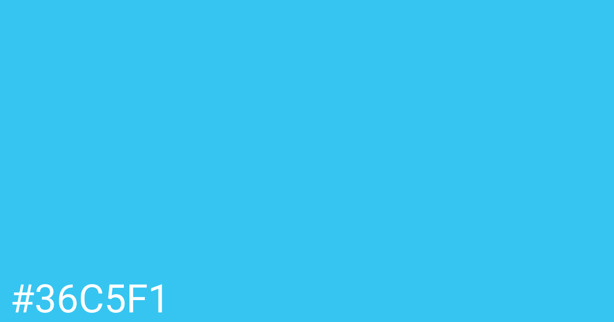 Hex color #36c5f1 graphic