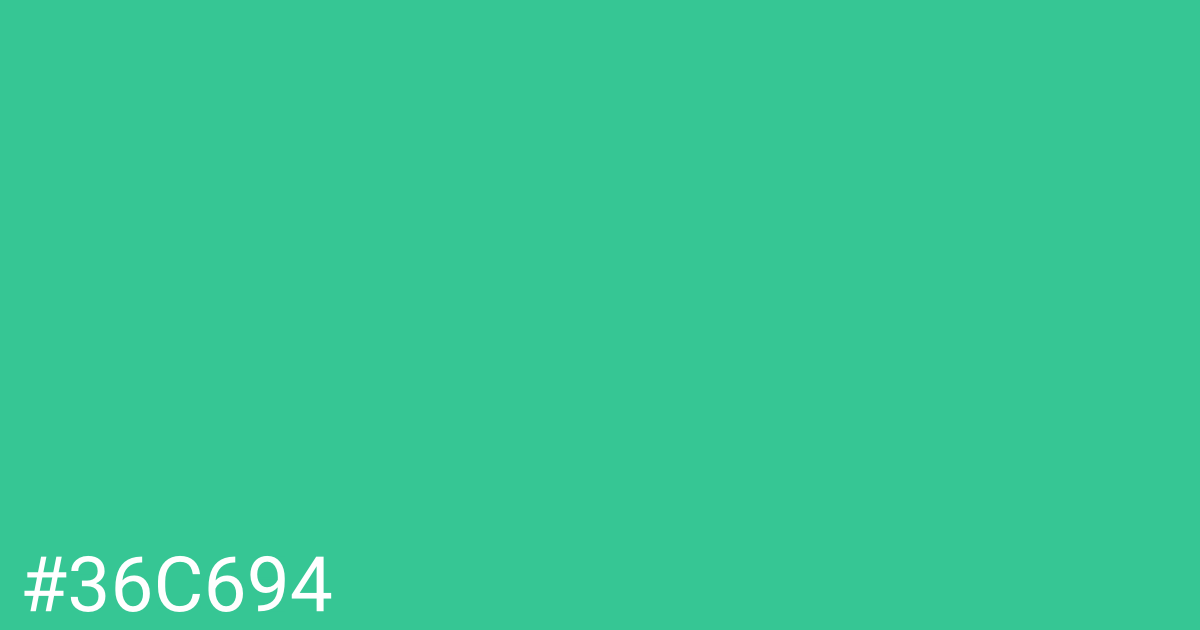 Hex color #36c694 graphic