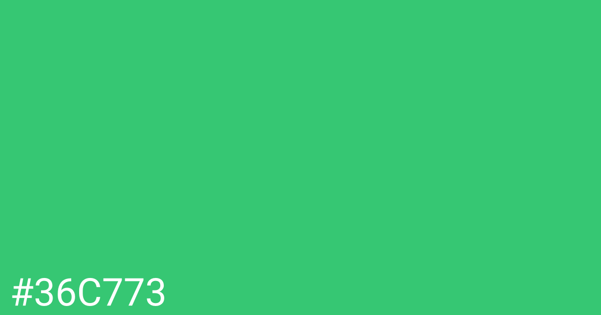 Hex color #36c773 graphic