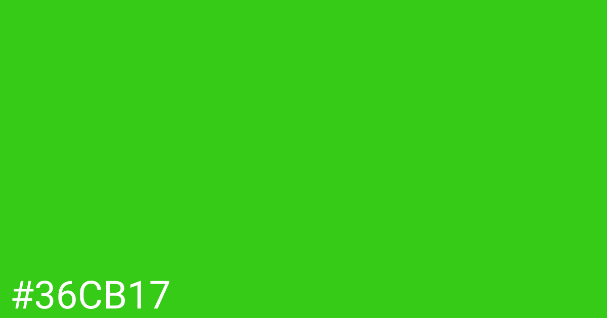Hex color #36cb17 graphic