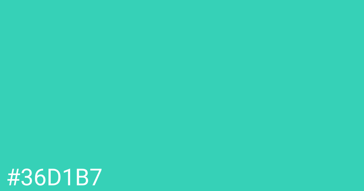 Hex color #36d1b7 graphic