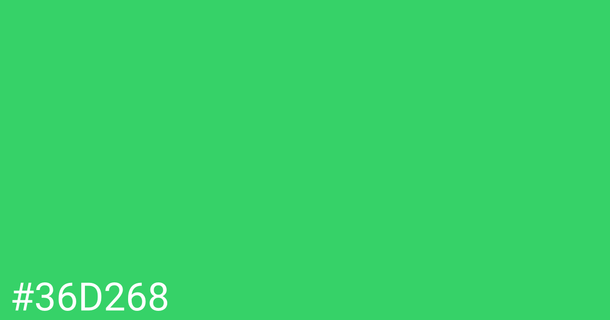 Hex color #36d268 graphic