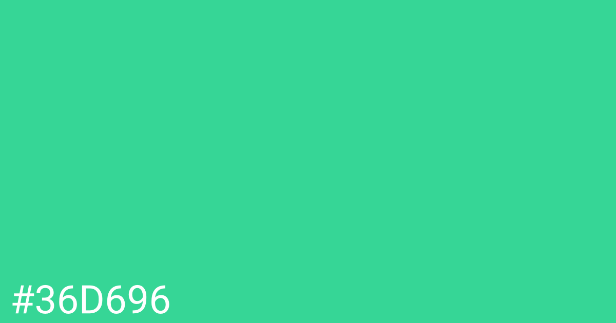 Hex color #36d696 graphic