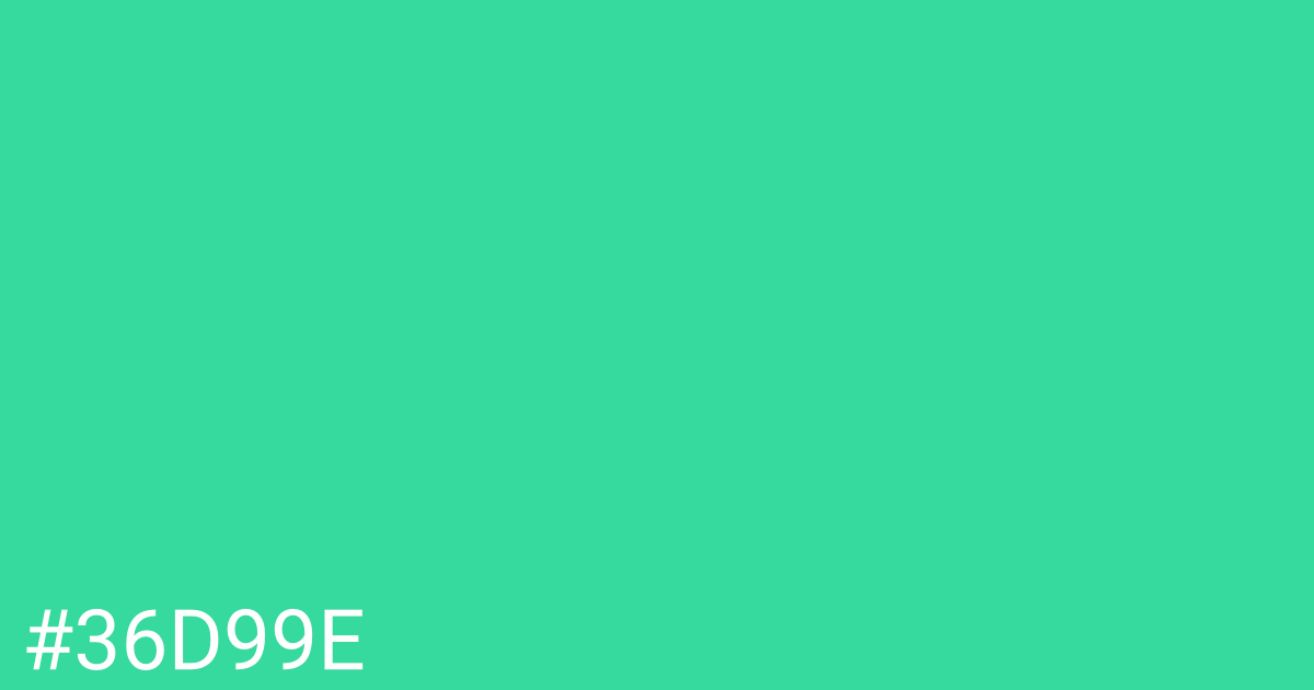 Hex color #36d99e graphic