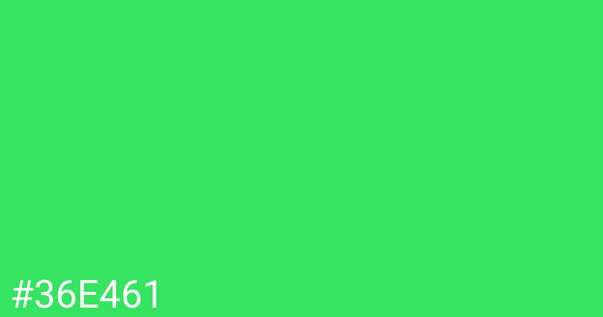 Hex color #36e461 graphic