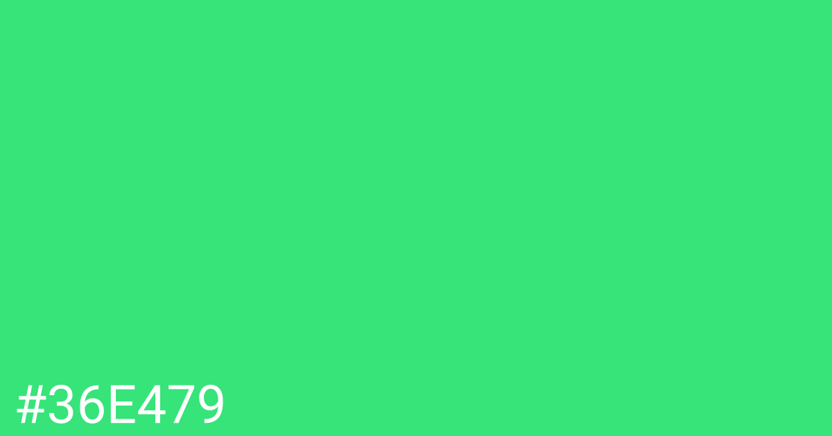 Hex color #36e479 graphic