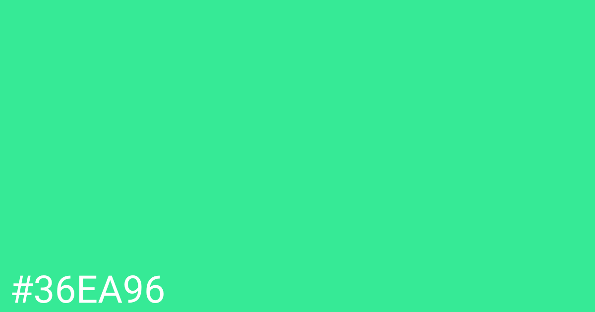 Hex color #36ea96 graphic