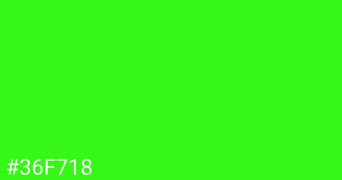 Hex color #36f718 graphic